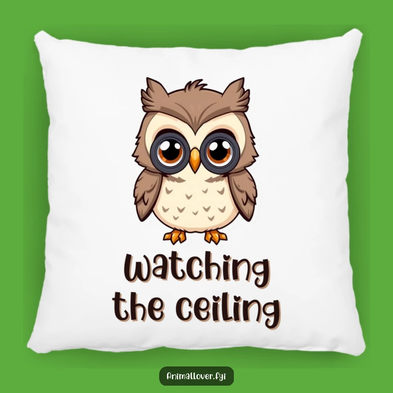Funny Curious Owl Pillow: Cuddle Up with Hilarious Observation