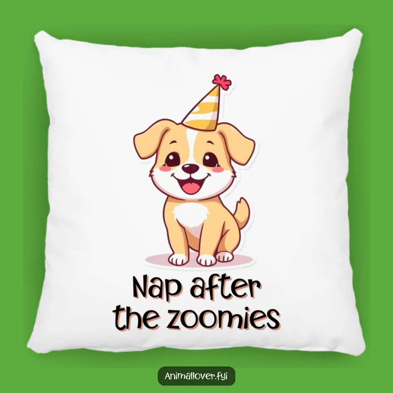 Funny Happy Dog Party Pillow, Add Comfy Cheer and Hilarious Cuddles