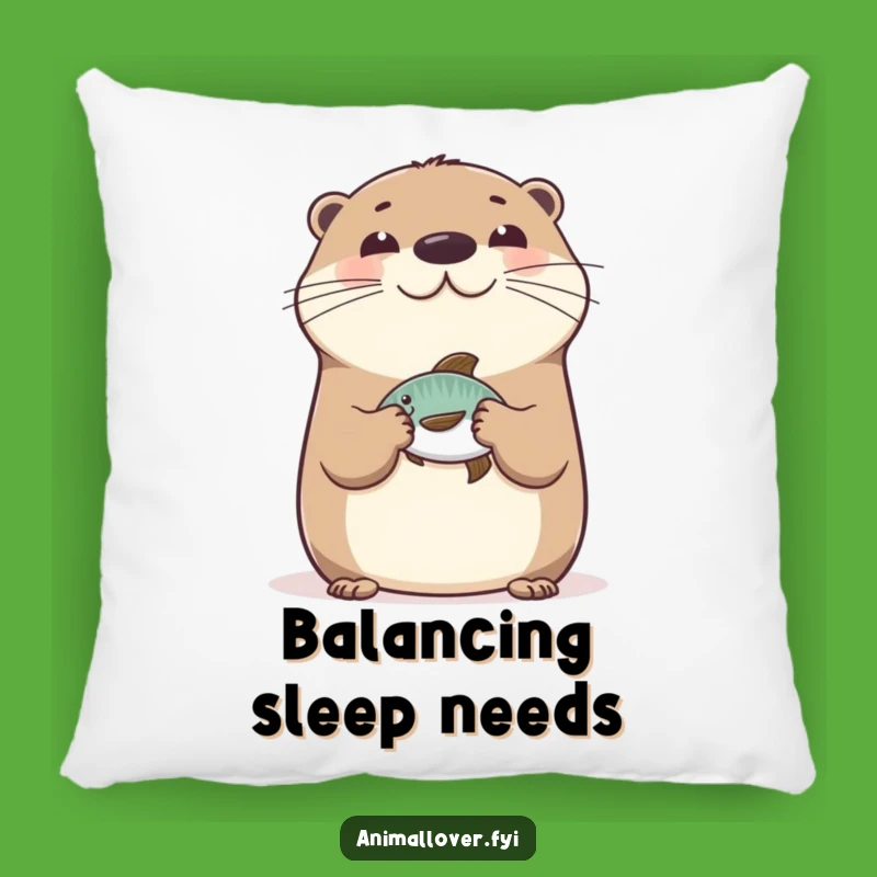 Funny Happy Otter Pillow: Cuddle Up with Hilarious Aquatic Comfort