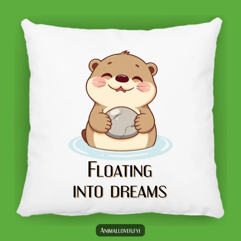 Funny Otter Stone Pillow: Soft River Dweller Comfort for Ultimate Relaxation Gift