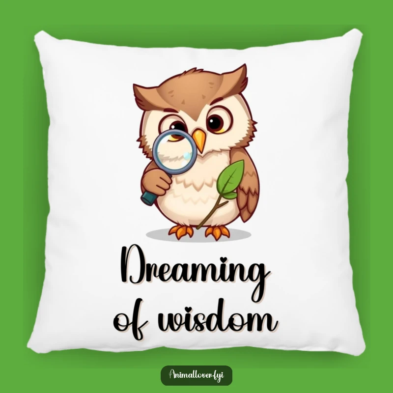 Funny Owl Curiosity Pillow - Cozy Magnifying Glass Cushion, Perfect Funny Gift