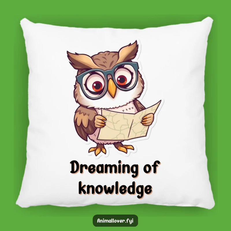 Funny Owl Spectacles Pillow: Cozy Curious Scholar Cushion, Soft & Funny