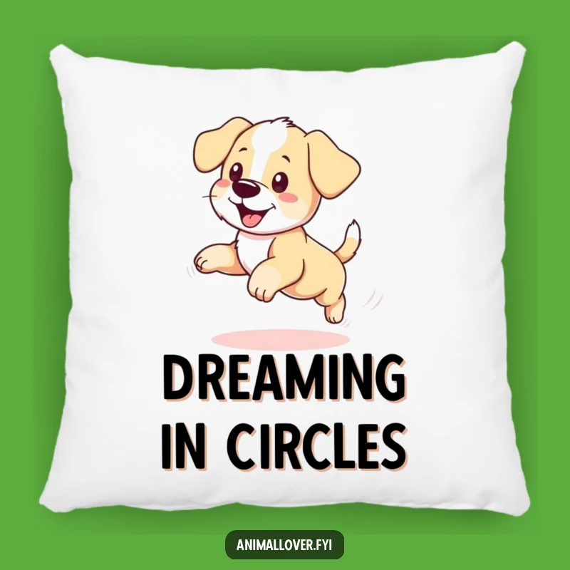 Funny Puppy Tail Chase Pillow: Adorable and Hilarious Dog Accent for Your Couch