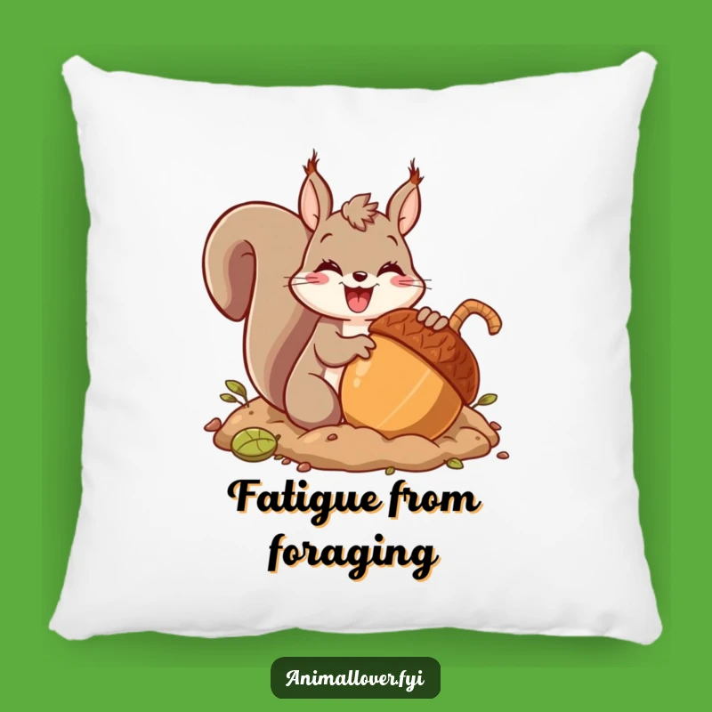 Funny Squirrel Acorn Hoard Pillow - Cozy Comfort & Hilarious Decor