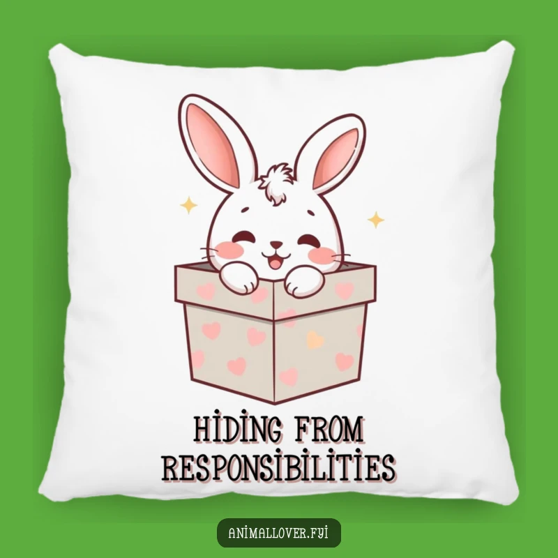 Funny Rabbit Gift Box Pillow - Cuddly & Hilarious Gift!