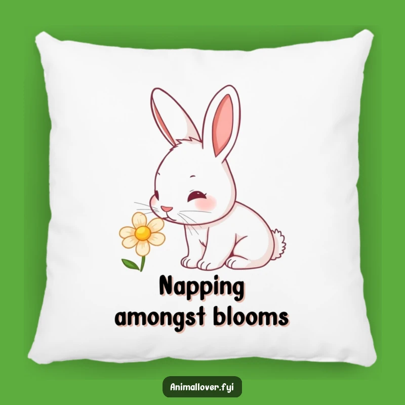 Funny Rabbit Flower Pillow: Cozy Accent for a Touch of Whimsy