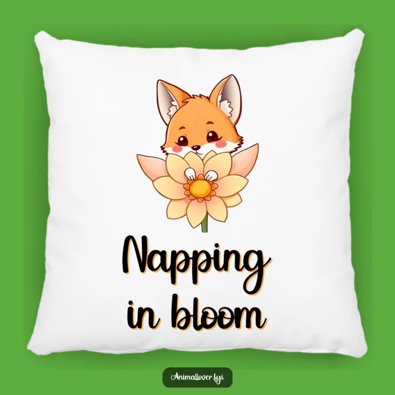 Funny Fox Flower Pillow: Cozy Comfort with Peek-a-Boo Charm
