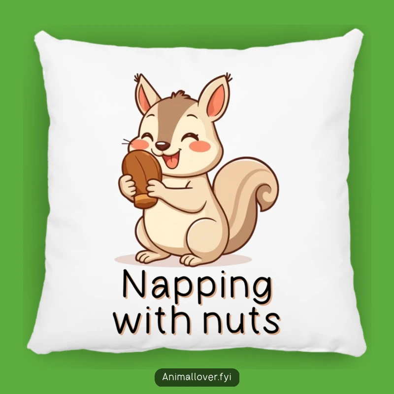Funny Squirrel Nut Pillow: Cheerful Thumbs Up Comfort - Cozy Gift
