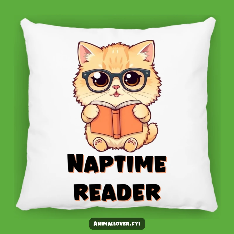 Funny Cat Reading Pillow: Cozy Up with Bookish Feline Comfort