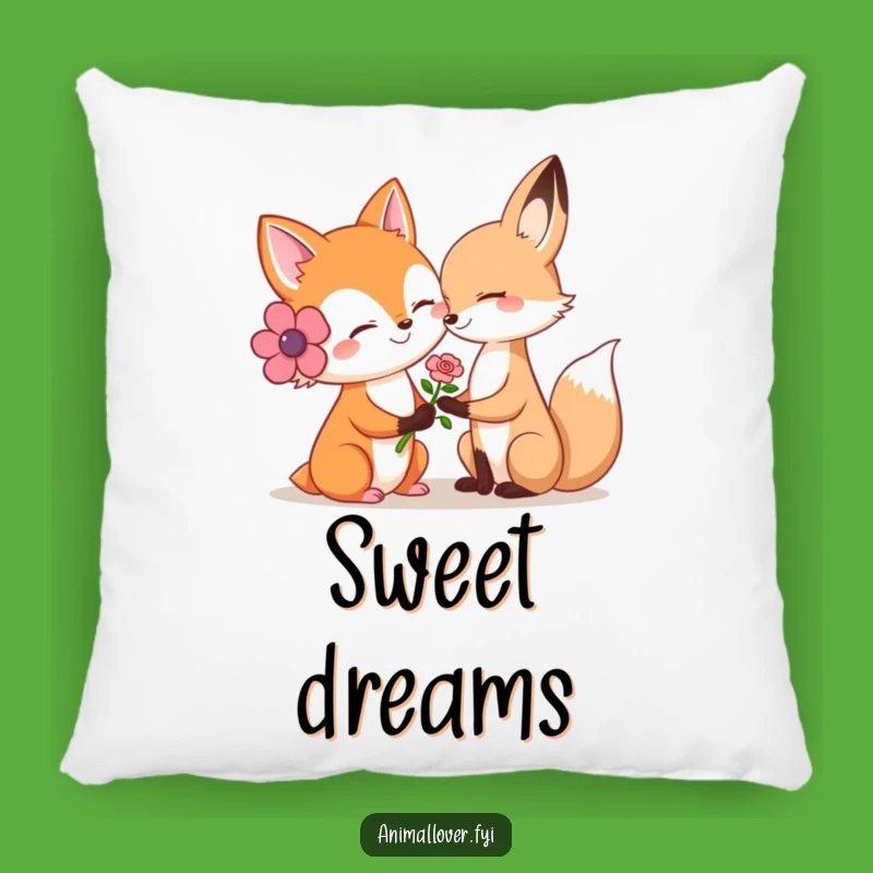Funny Kind Fox Flower Pillow: Snuggle Up with This Adorable and Heartwarming Friend!
