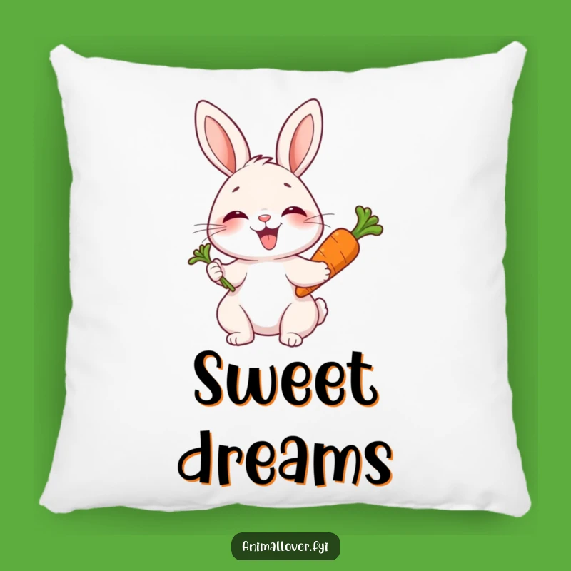 Funny Joyful Rabbit Pillow: Snuggle Up with This Adorable and Hilarious Bunny!