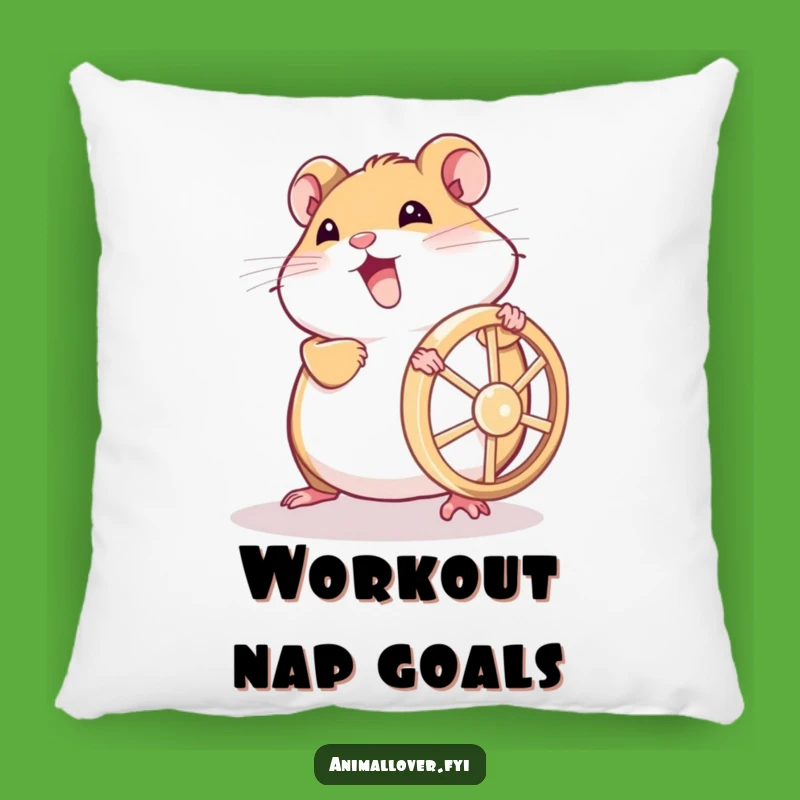 Funny Hamster Motivation Pillow: Cozy Comfort for Your Determined Spirit