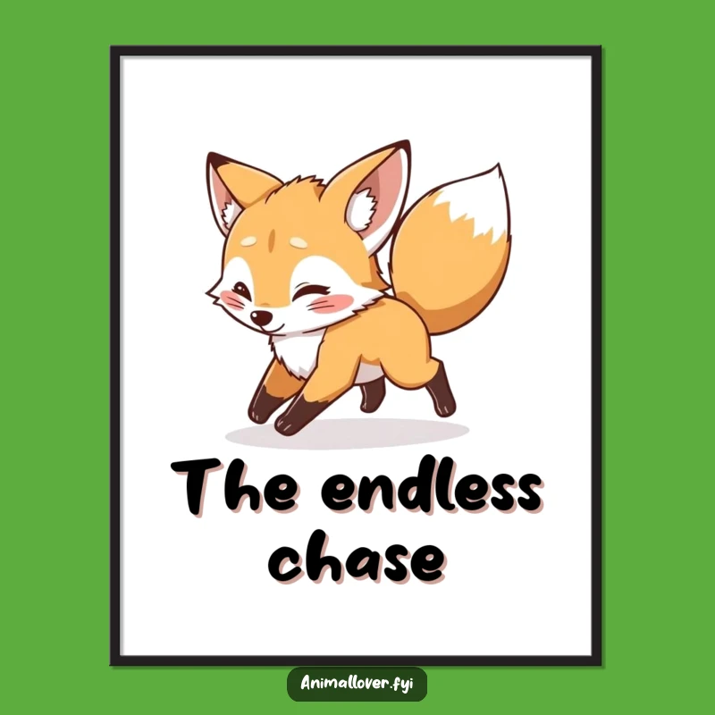 Funny Fox Tail Digital Art: Instant Playfulness! Funny Gift!