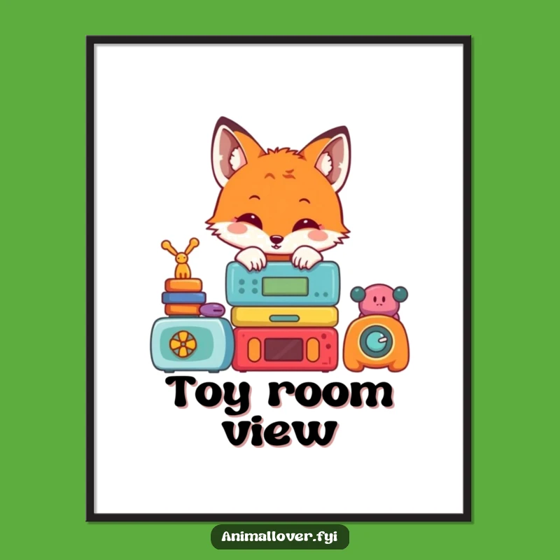 Funny Fox Toy Digital Art: Hilarious & Cute Decor for Instant Joy!