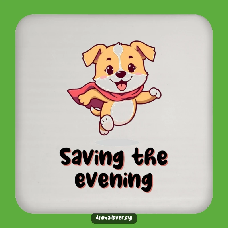 Funny Dog Cape Coasters: Protect Your Surfaces, The Smart Funny Gift!