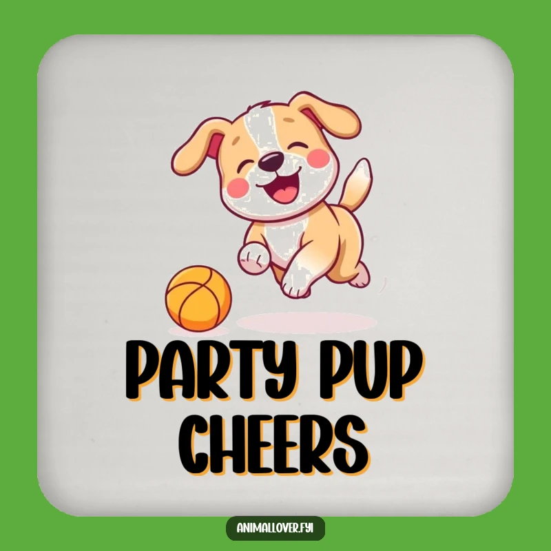 Funny Dog Chasing Coasters: Protect Surfaces with Playful Pup Charm