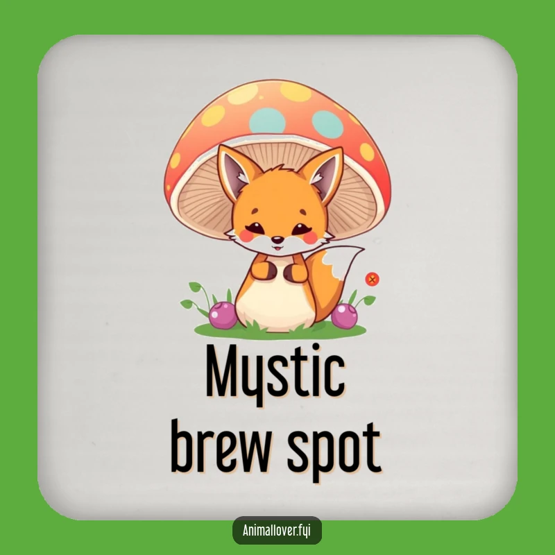 Funny Fox Mushroom Coasters: Protect Surfaces with Woodland Magic