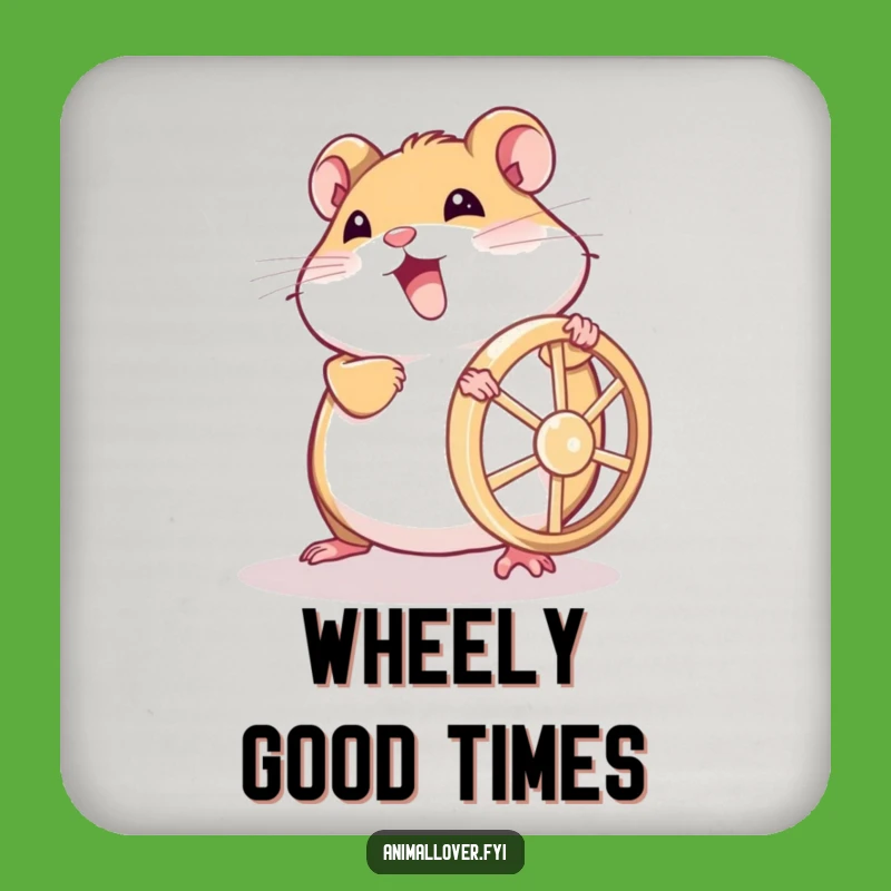 Funny Hamster Workout Coasters: Protect Surfaces with Determination