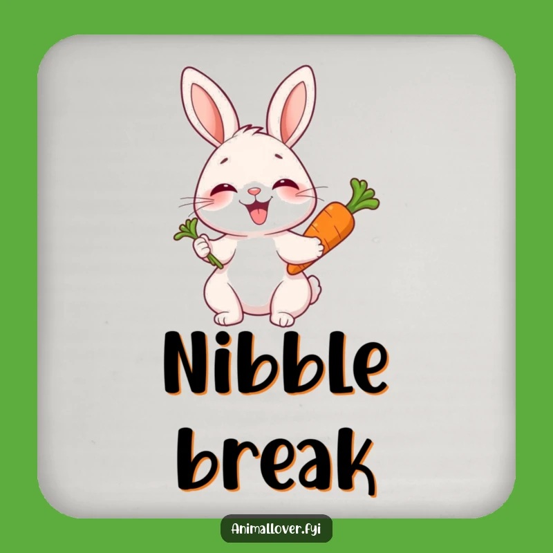 Funny Joyful Rabbit Drink Coasters: Protect Surfaces with This Hilarious Bunny Set!