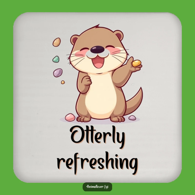 Funny Otter Coaster - Protect Surfaces with Playful Style Gift
