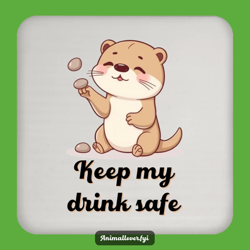 Funny Otter Drink Coasters: Playful Juggler Protection for Surfaces