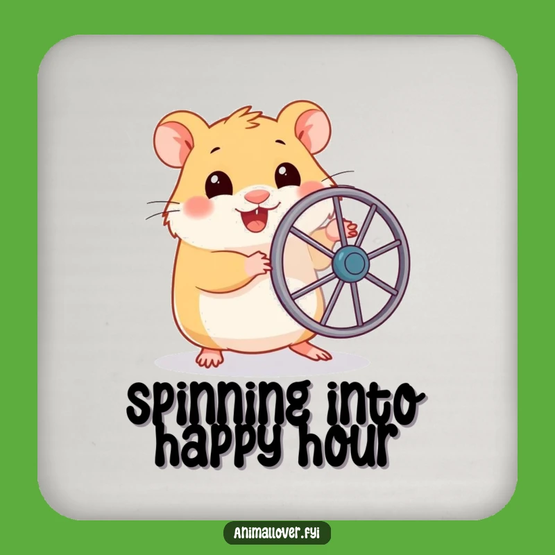 Funny Hamster Running Wheel Coaster: Cute Protection for Your Surfaces