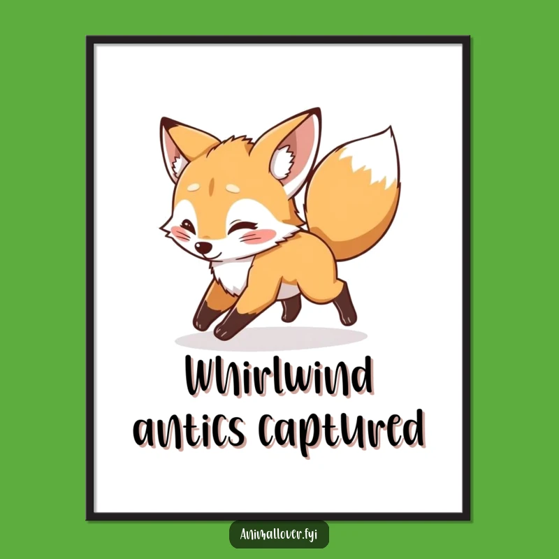 Funny Fox Tail Poster: Add Playful Energy! Funny Gift!