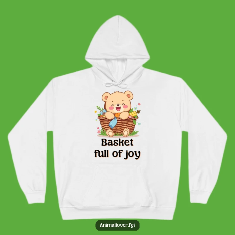 Funny Bear Cub Picnic Hoodie: Cozy Happy Foodie Gift, Warm & Funny