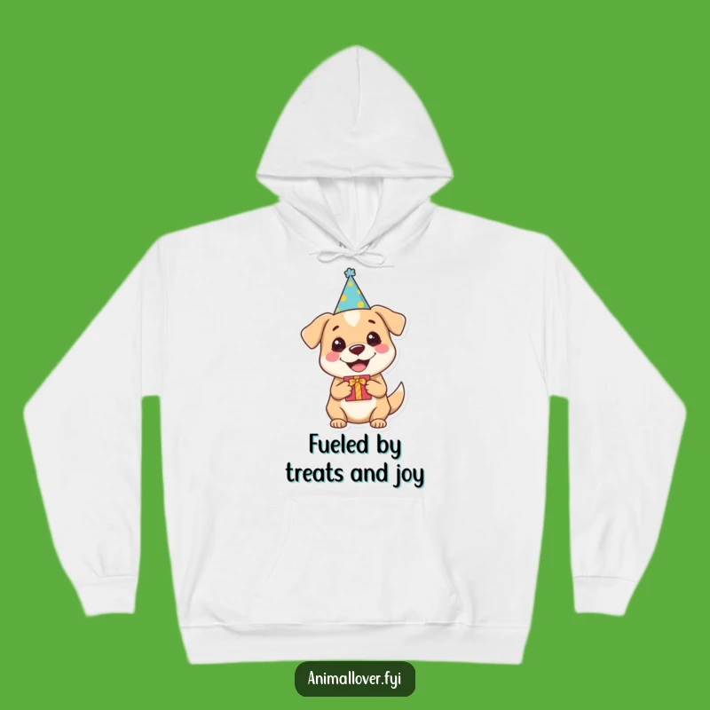 Funny Dog Party Hoodie: Cozy Pup with Hat & Gift, Warm & Hilarious Wear