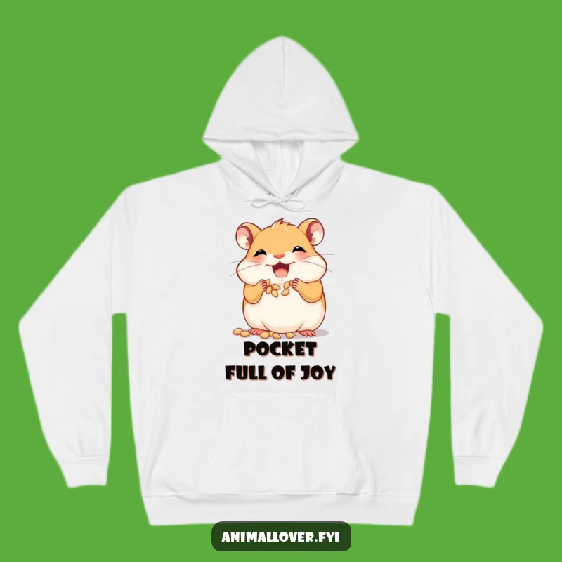 Funny Joyful Hamster Hoodie, Cozy Up with Adorable Snack Habits