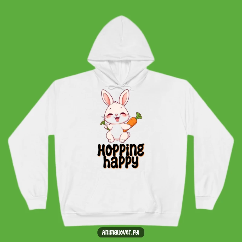 Funny Joyful Rabbit Hoodie: Stay Warm and Cheerful with This Hilarious Bunny Sweatshirt!