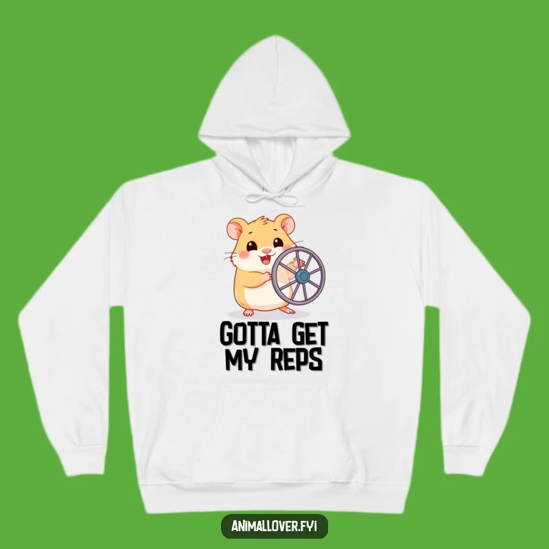 Cozy Funny Hamster Running Wheel Hoodie: Warm & Hilarious Pet Gift