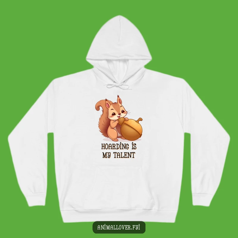 Cozy Funny Squirrel Acorn Hoarding Hoodie: Your Winter Warmth Essential