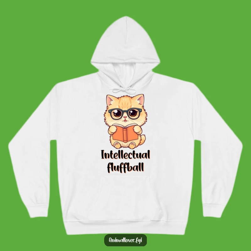 Funny Cat Reading Hoodie: Cozy Up with Bookish Feline Fun