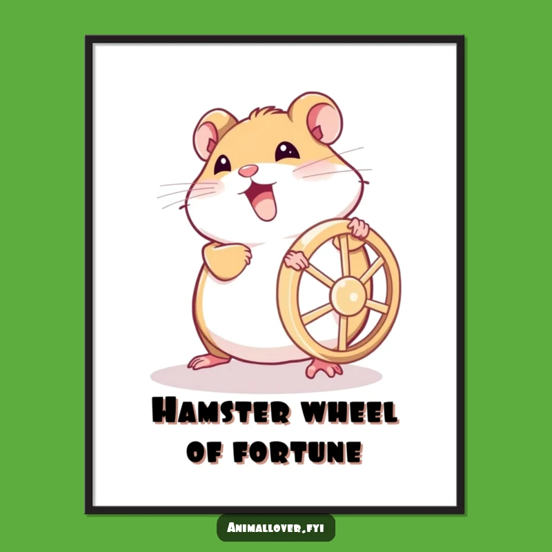 Free Printable Wall Art: Hamster Wheel Energy - Motivational Downloadable Decor