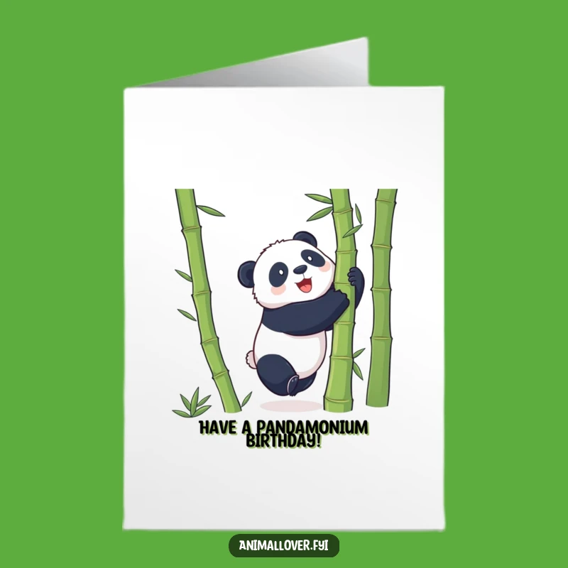 Free Printable Birthday Card: Panda Hug, a funny downloadable gift for a bamboo-zling celebration!