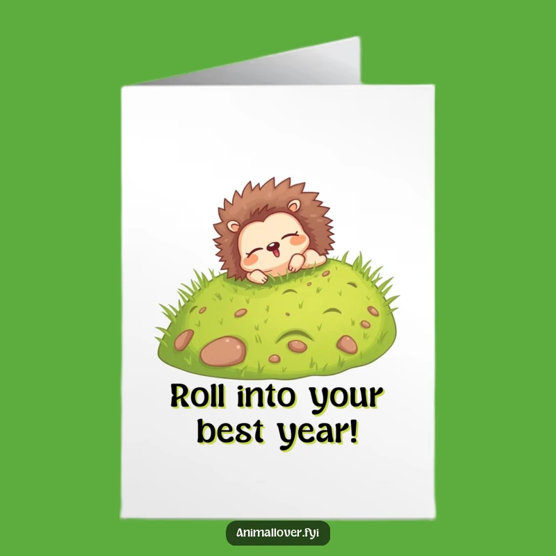Free Printable Birthday Card: Rolling Hedgehog Joy - Hilarious Downloadable Gift!