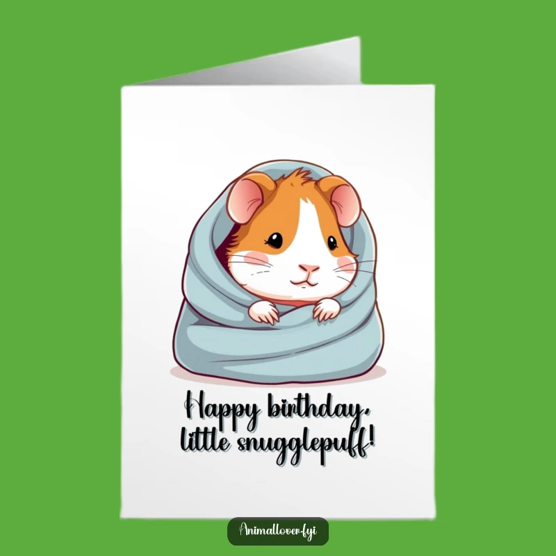 Free Printable Guinea Pig Birthday Card: Cozy Snuggle Fun Downloadable Gift