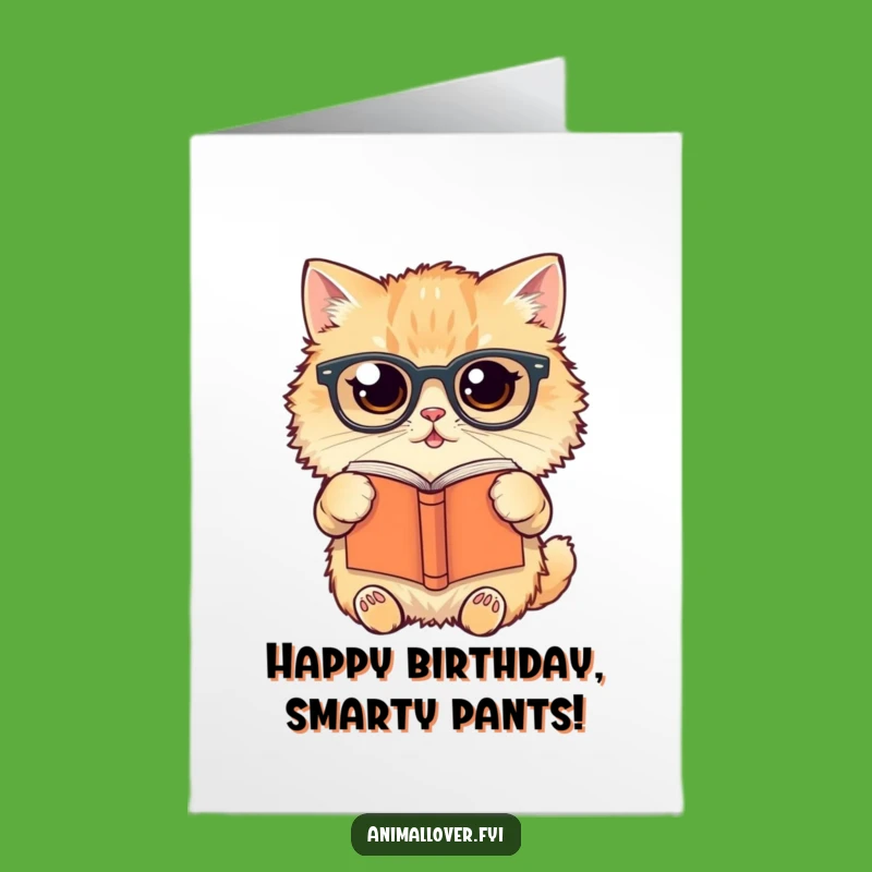 Free Printable Birthday Card: Funny Upside-Down Cat Reader for a Purrfect Celebration Gift