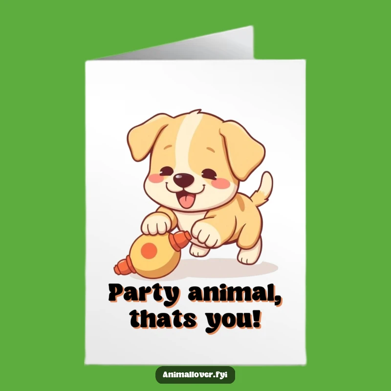 Free Printable Birthday Card: Puppy Pounce Fun, Hilarious Downloadable Gift Idea