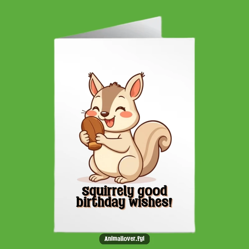 Free Printable Birthday Card: Cheerful Squirrel Thumbs Up, Funny Downloadable Gift