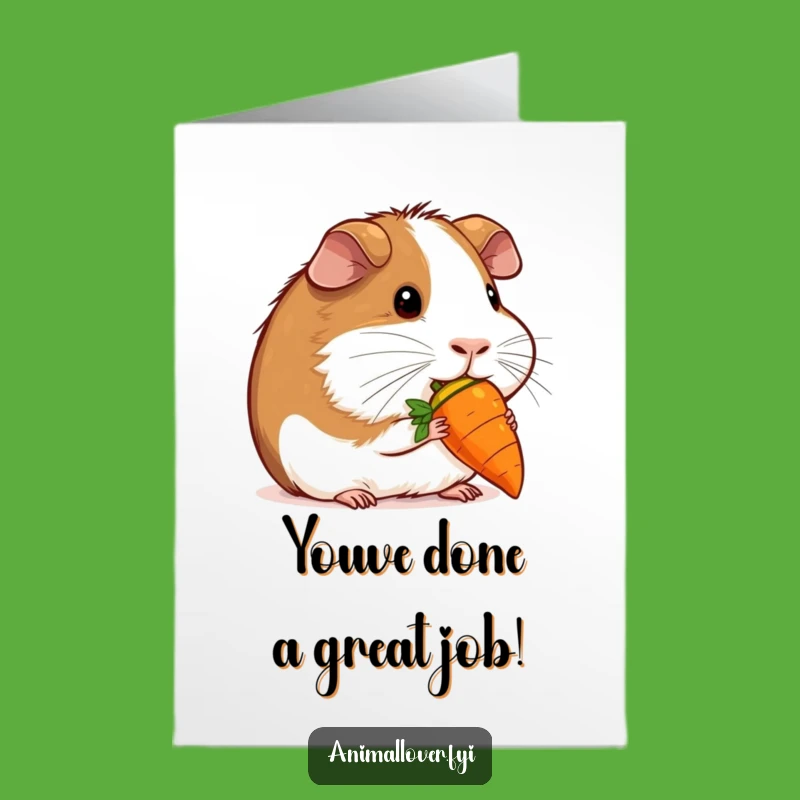 Free Printable Congrats Card: Guinea Pig Treat, Funny Downloadable Celebration Gift