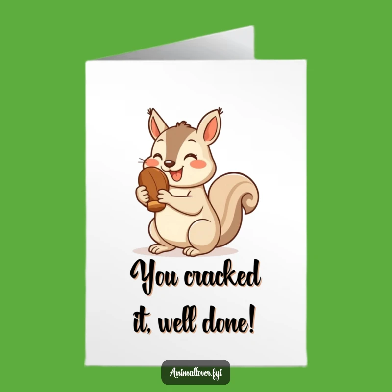 Free Printable Congrats Card: Squirrel's Thumbs Up, Awesome Downloadable Gift