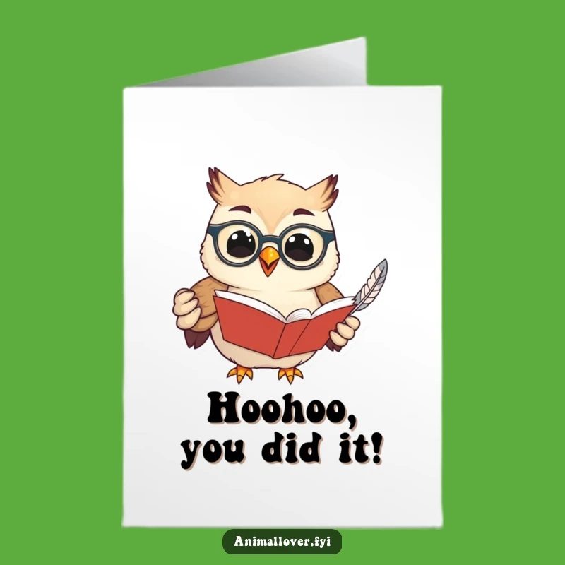 Free Printable Congrats Card: Owl Scholar Celebrates, A Brainy Downloadable Gift