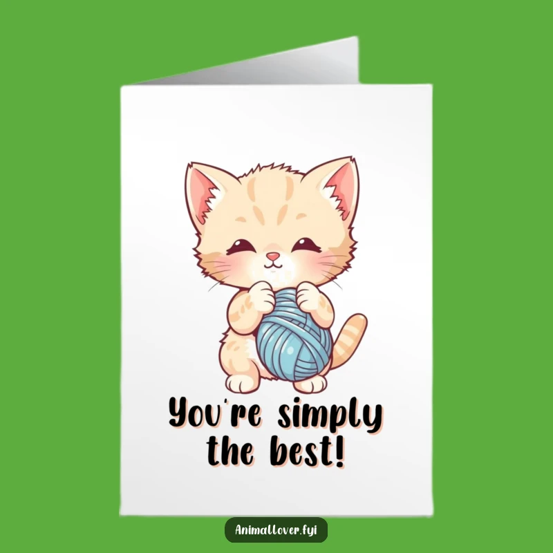 Free Printable Congrats Card: Kitten Yarn Play, Funny Downloadable Gift