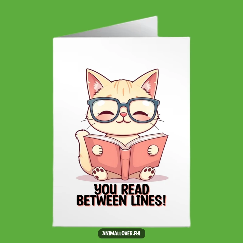 Free Printable Bookworm Cat Congrats Card: Witty Downloadable Greeting for Achievers
