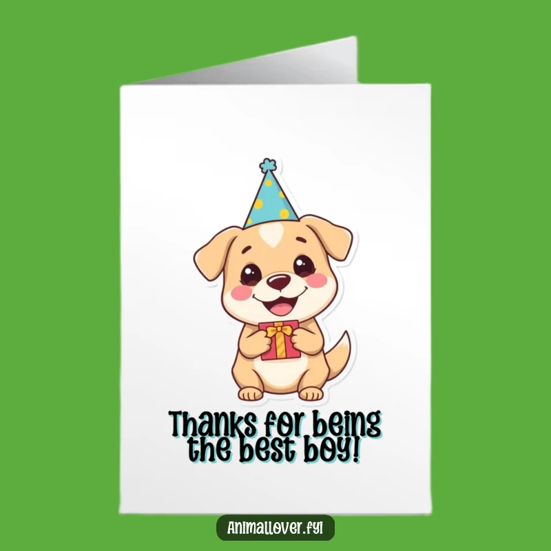Free Printable Thank You Card: Funny Dog with Gift, Your Heartfelt Downloadable Appreciation Gift!