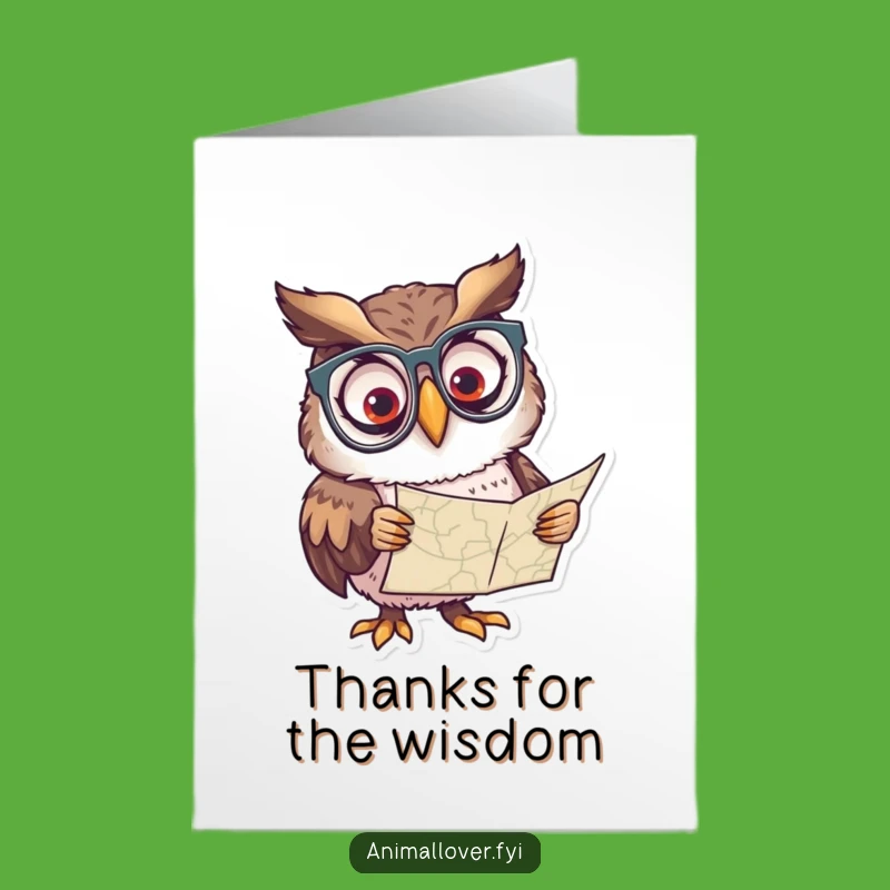 Free Printable Thank You Card: Owl's Discovery Thanks, Wise Downloadable Gratitude