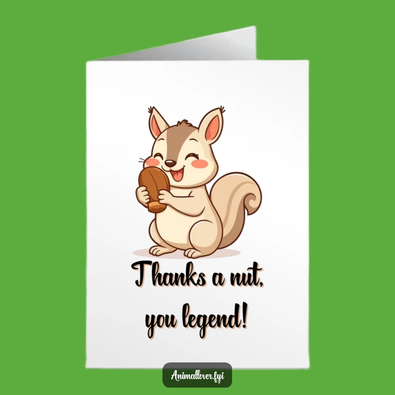 Free Printable Thank You Card: Squirrel's Nutty Thanks, Sweet Downloadable Gift