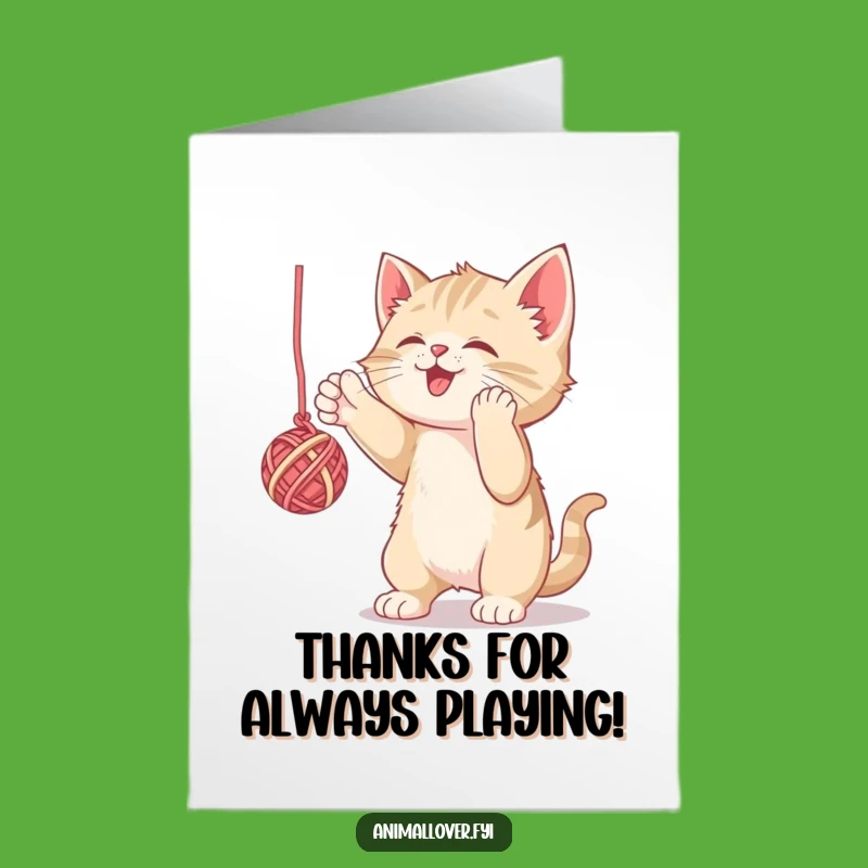 Free Printable Thank You Card: Kitten's Yarn Fun, DIY Gift
